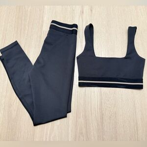 Black Sports Bra and Leggings Set